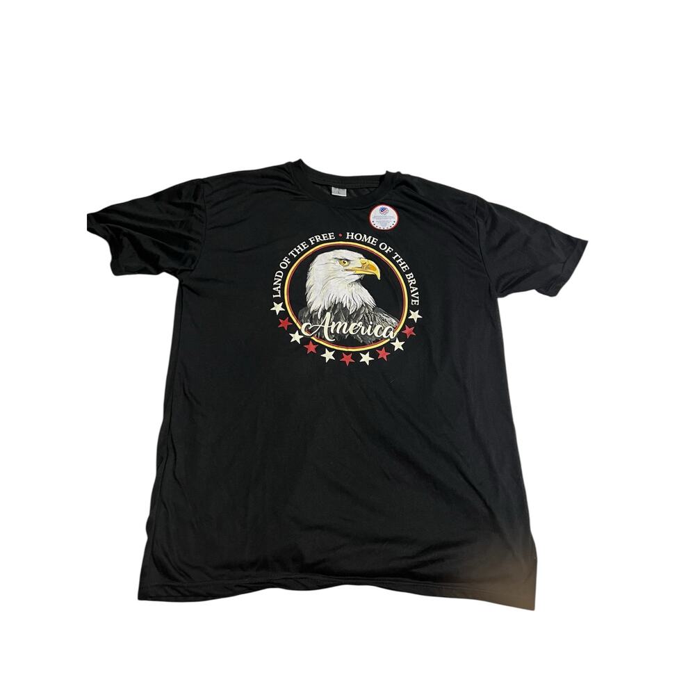 Disabled Veterans National Foundation Men Patriotic America Eagle T-Shirt Large